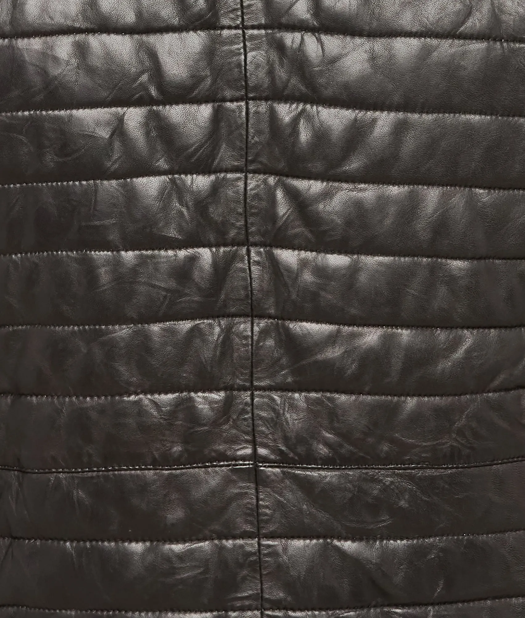 Western Yoke Leather Vest :: Black