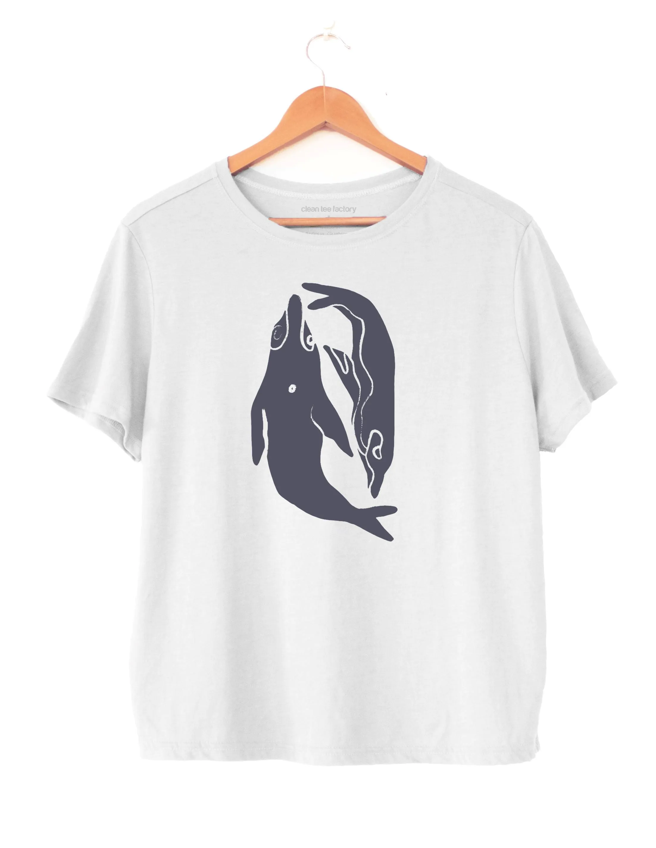WHALES - Women's Boxy Tee in Butter Soft Cotton/Modal