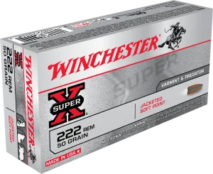 WINCHESTER VARMINT SUPER X 222 REM 50 GR