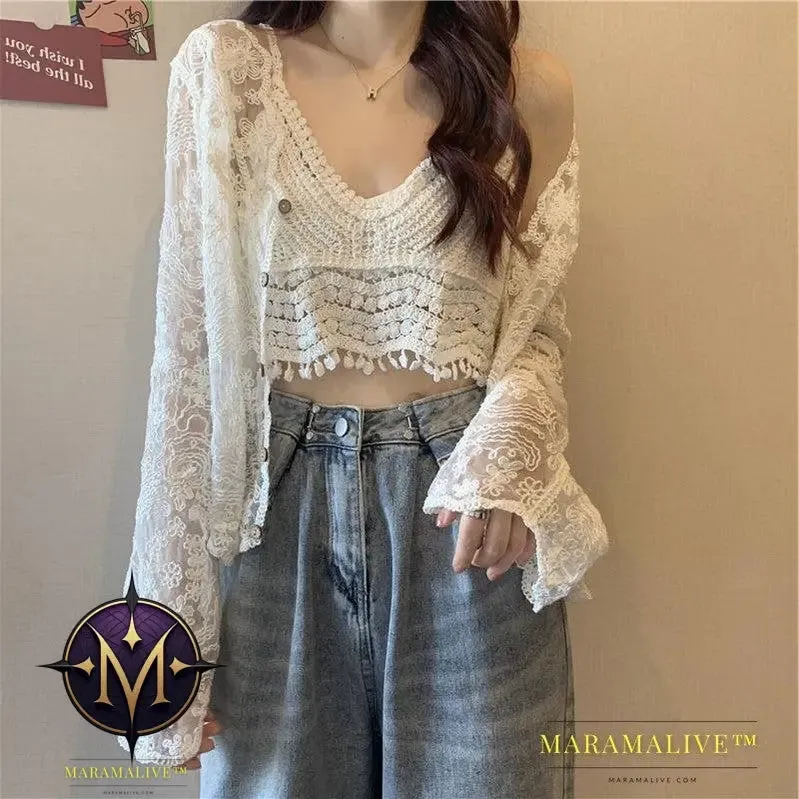 Women's Crocheted Two-Piece Summer Set | Western Style Outfit