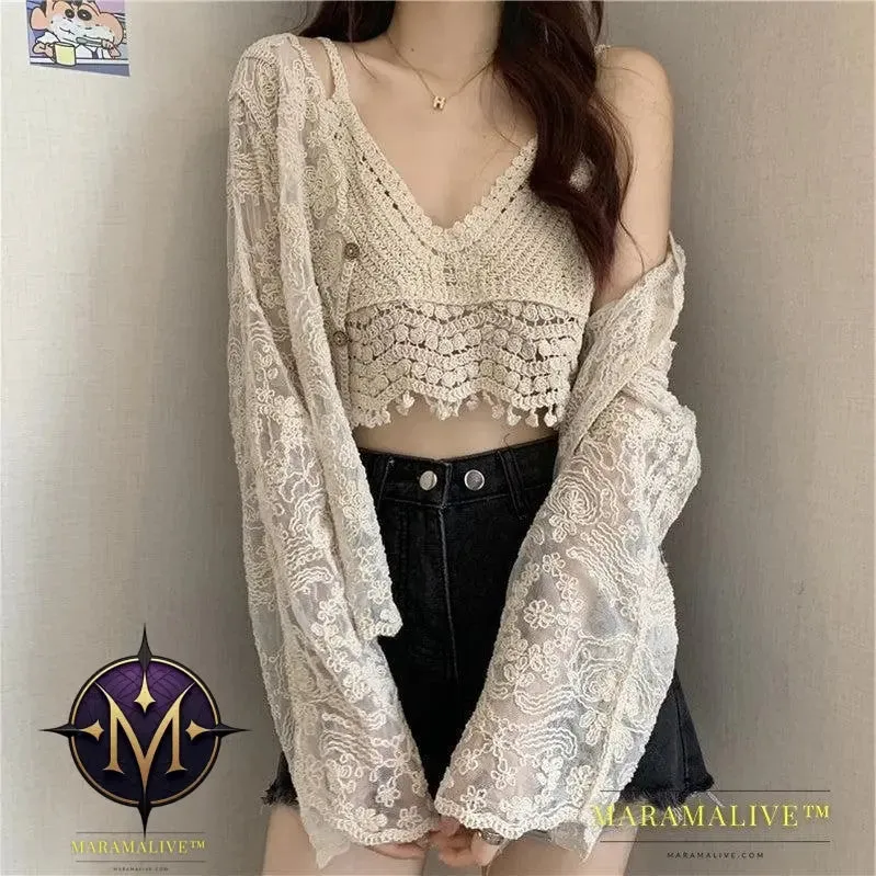 Women's Crocheted Two-Piece Summer Set | Western Style Outfit