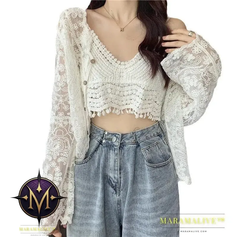 Women's Crocheted Two-Piece Summer Set | Western Style Outfit