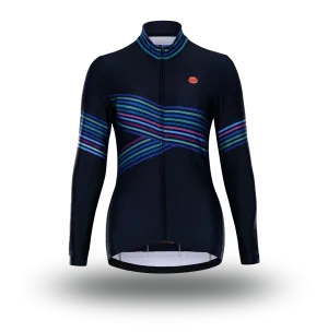 Women's Graphite Multi Stripe Thermal Fleece Jersey