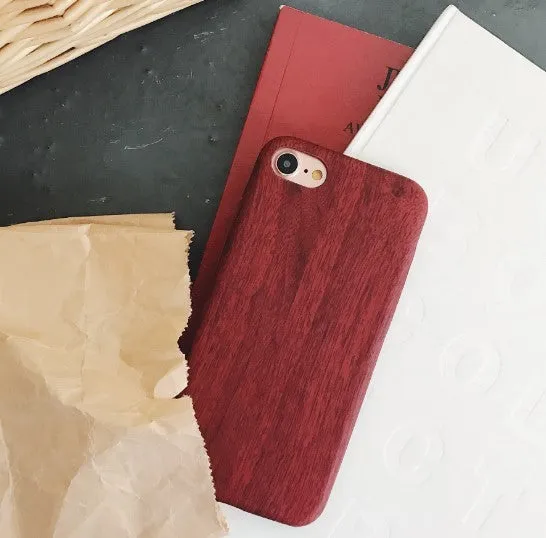 Wooden Handset Case - Ultra-Thin Soft Leather Cover