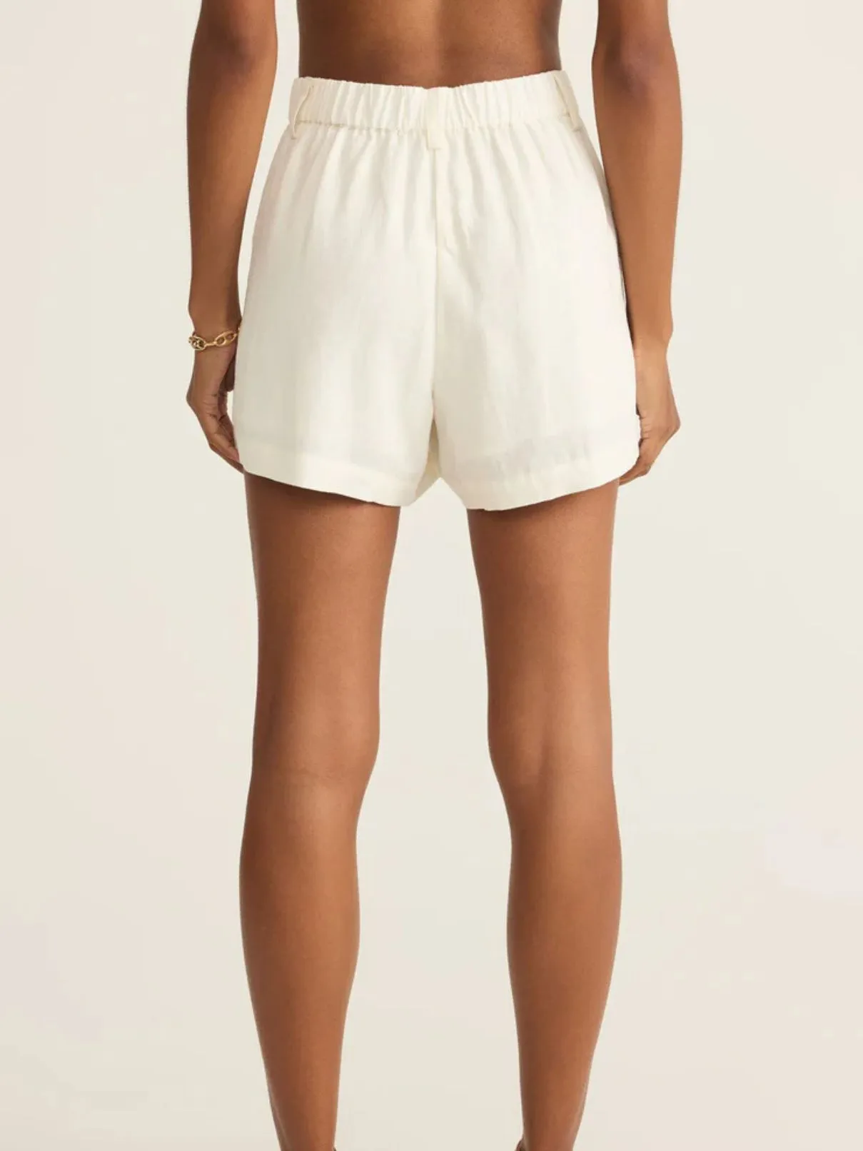 Z Supply Topanga Linen Short in White