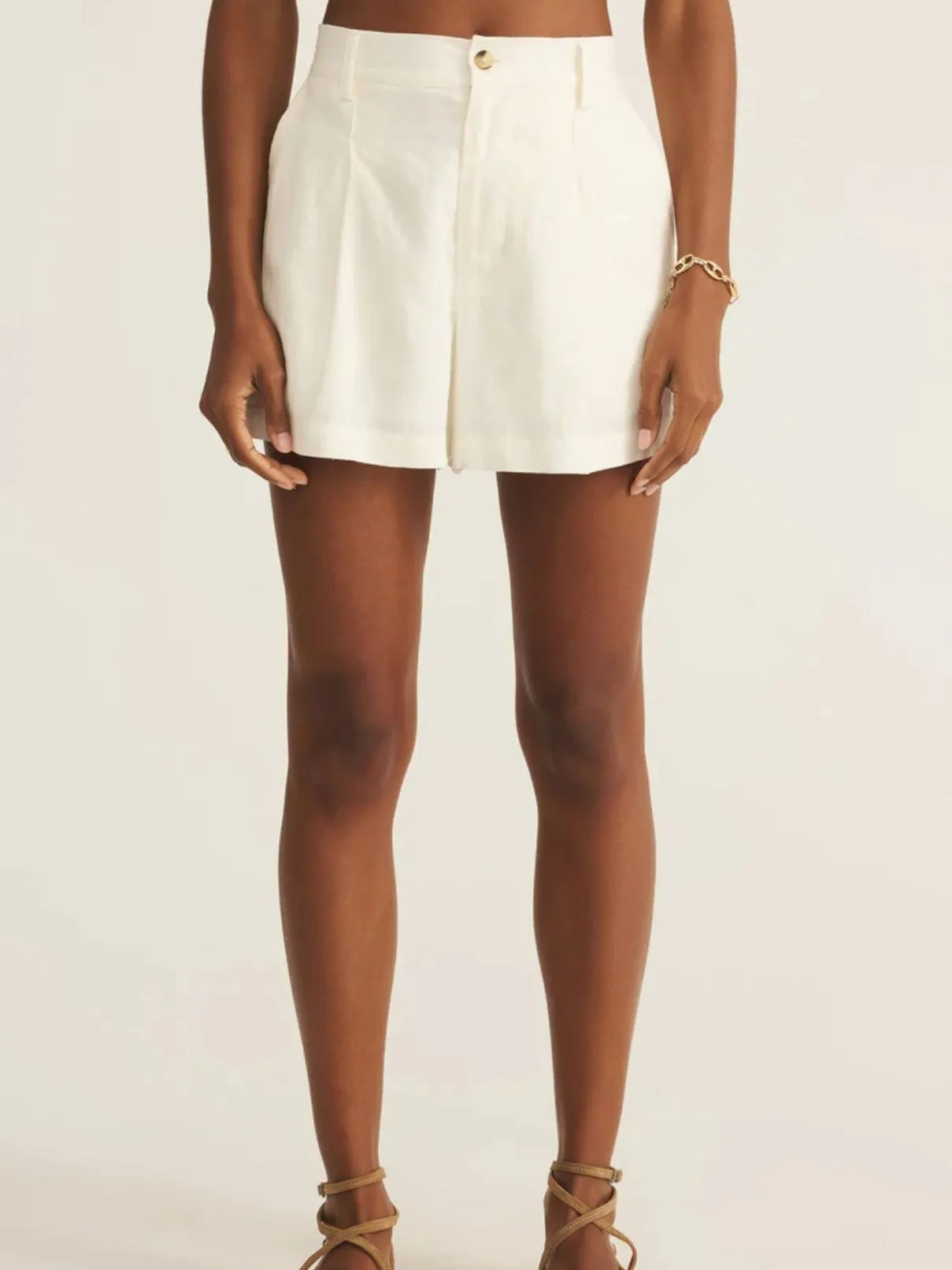Z Supply Topanga Linen Short in White